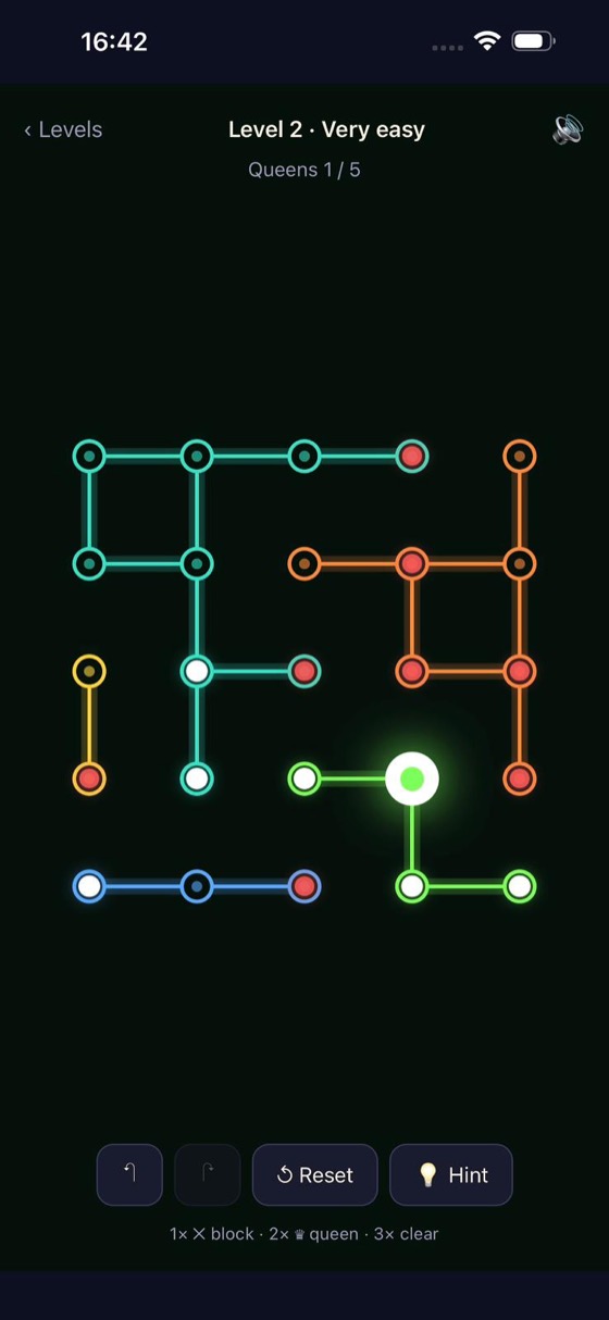 Quing – Level im Neon-Theme